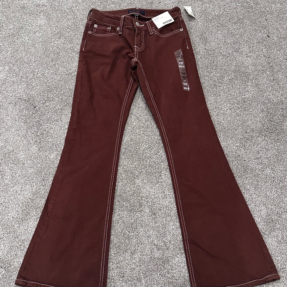 AÈROPOSTALE low rise flare brown jeans. Size 000